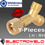 Image presents Weldclass Y-piece Hose Fitting Welding Oxygen Argon Co2 Gas Right Hand Rh 5-8