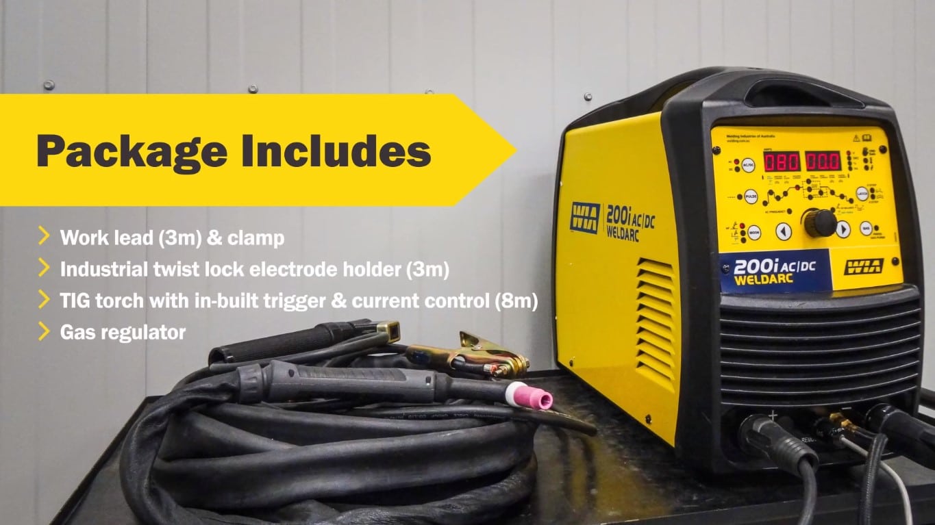 WIA Weldarc 200i Acdc Tig Stick Mma Welder Torch Arc Vrd Welding