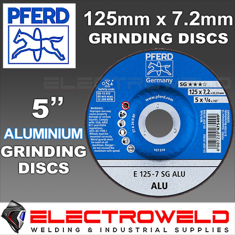 image presents Pferd 125mm 5" Aluminium Grinding Wheels - Depressed Centre