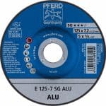 image presents Pferd 125mm 5" Aluminium Grinding Wheels - Depressed Centre 3