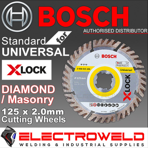 image presents Bosch X-lock 125mm 5" Diamond Cutting Disc Universal Masonry Concrete Tile Xlock