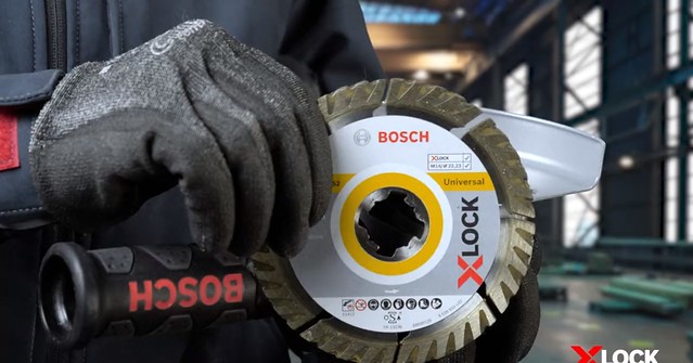 image presents Bosch X-lock 125mm 5" Diamond Cutting Disc Universal Masonry Concrete Tile Xlock 3