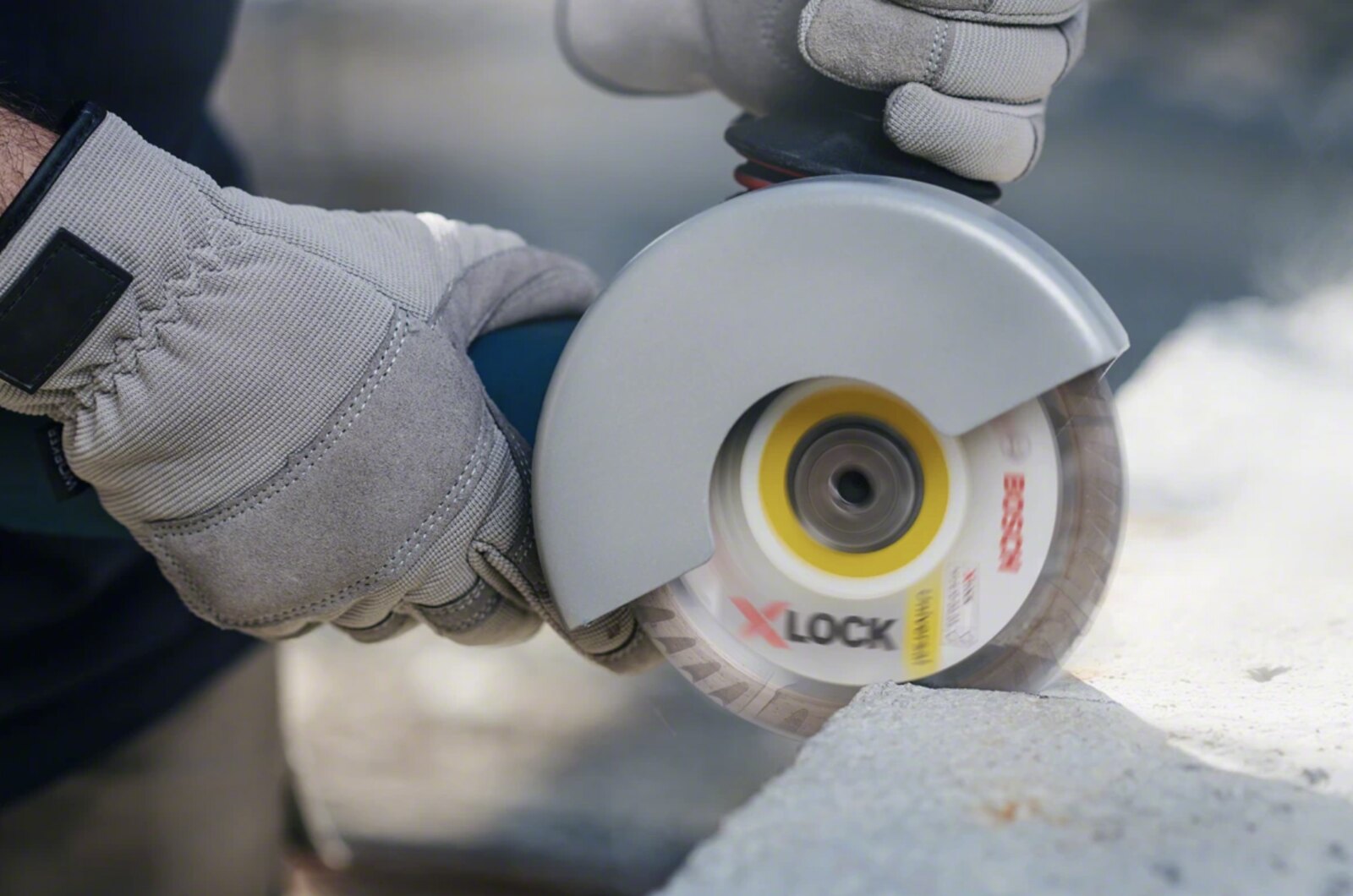 image presents Bosch X-lock 125mm 5" Diamond Cutting Disc Universal Masonry Concrete Tile Xlock 4