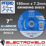 image presents Pferd 180mm 7" Aluminium Grinding Wheels - Depressed Centre