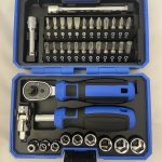 Image presents Pferd 38 Pc 1/4" Mini Socket And Screwdriver Bit Ratchet Set Elbows Phillips Hex 1