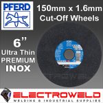 image presents Pferd 150mm 6" Cutting Discs Metal, Stainless, Steel, Inox, Cut Off Wheels