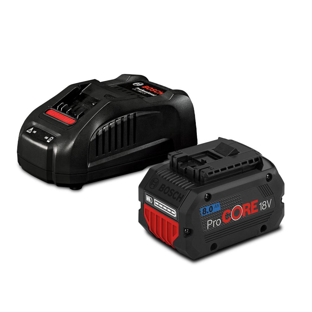 Bosch 18V 8.0Ah Li-ion Battery + Charger Starter Set - Electroweld