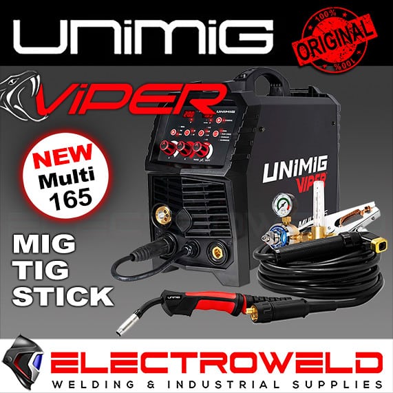 UNIMIG VIPER Multi 165 Mig Tig Stick Welder+Torch electroweld
