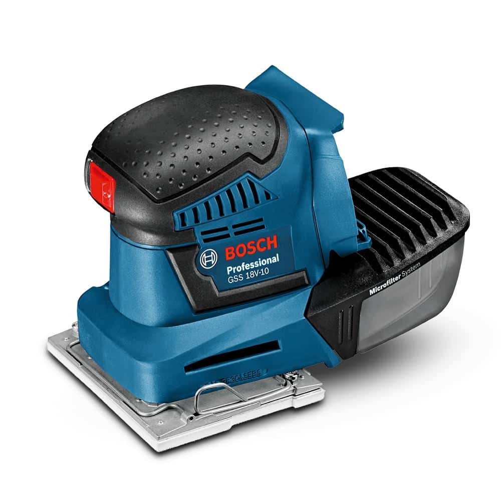 Bosch - 18V Brushless 1/4-Sheet Orbital Finishing Sander - Tool Only